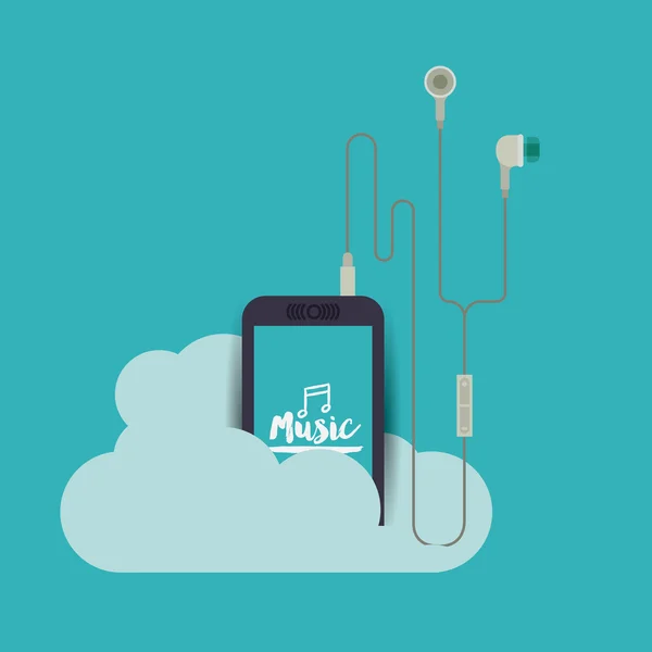 Design de musique mobile — Image vectorielle