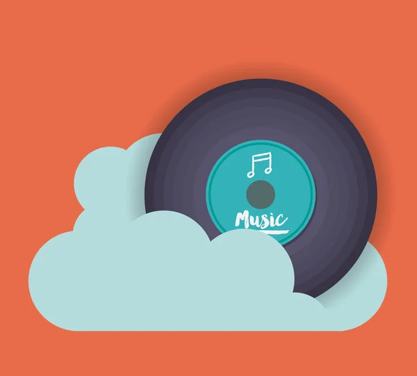 Diseño de música móvil — Vector de stock