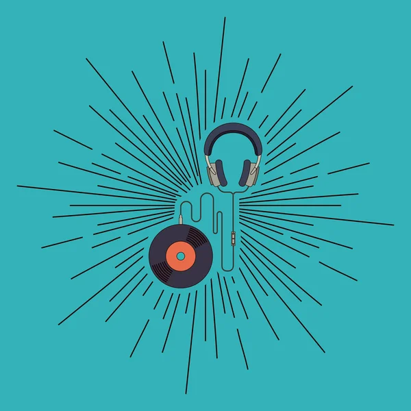 Diseño del reproductor de música — Vector de stock