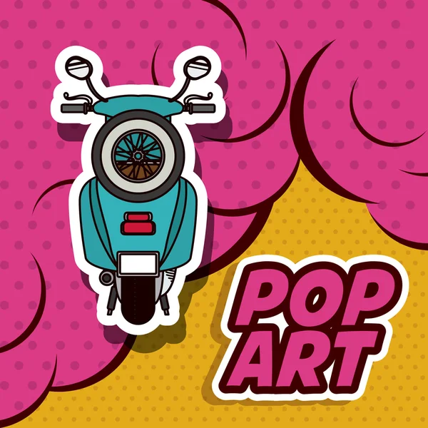 Diseño de arte pop scooter — Archivo Imágenes Vectoriales