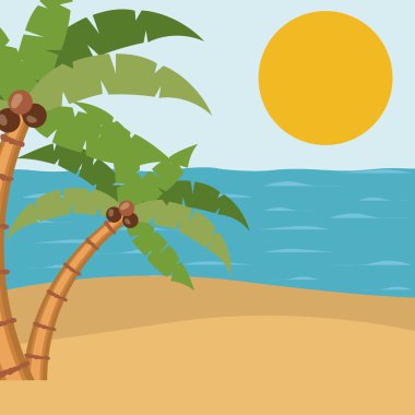 Tropikal yaz peyzaj tasarımı