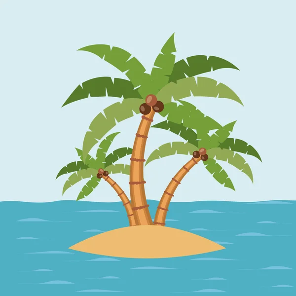 Conception de paysage tropical d'été — Image vectorielle