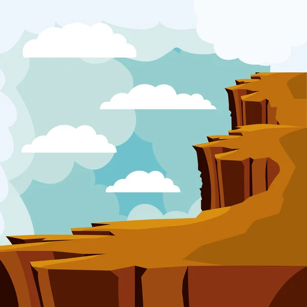 Diseño del paisaje del desierto — Vector de stock