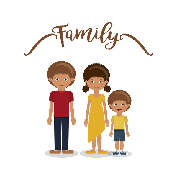 Conception des membres de la famille — Image vectorielle