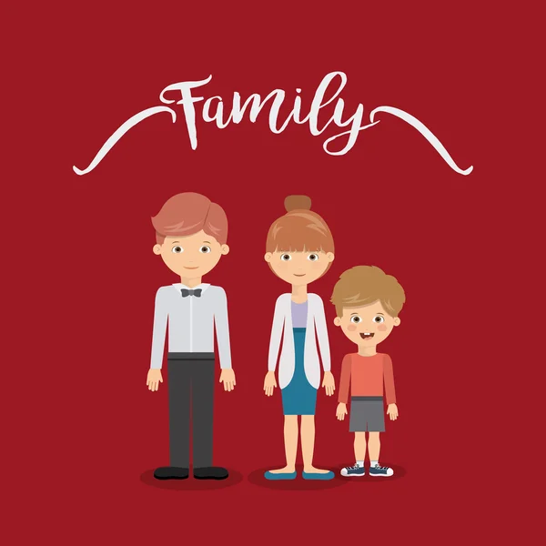 Diseño de los miembros familiares — Vector de stock