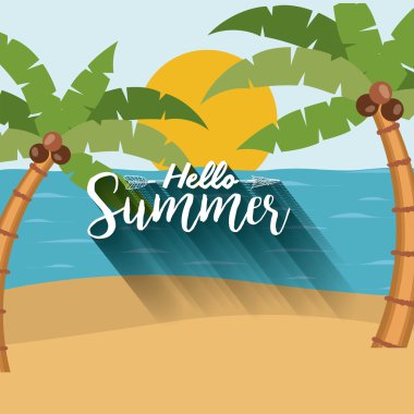 Tropikal yaz peyzaj tasarımı