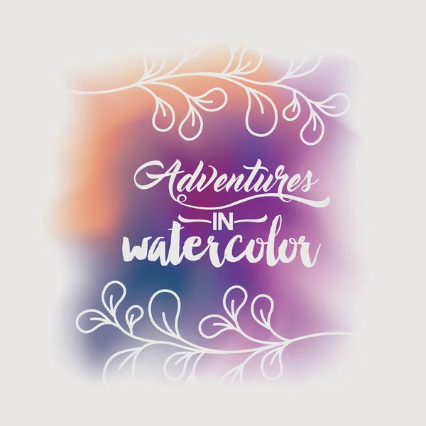 Avonturen in water kleur ontwerp — Stockvector