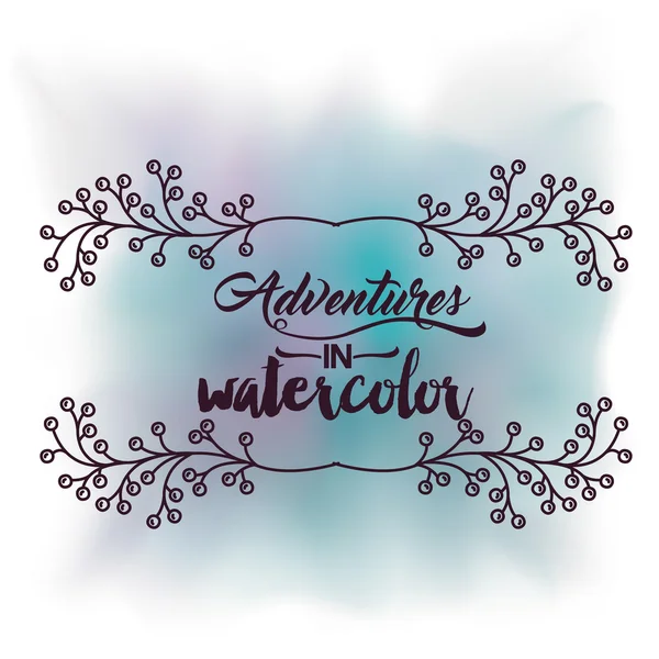 Avonturen in water kleur ontwerp — Stockvector