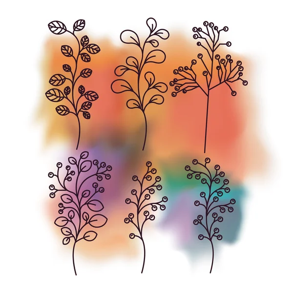 Design aquarela floral — Vetor de Stock