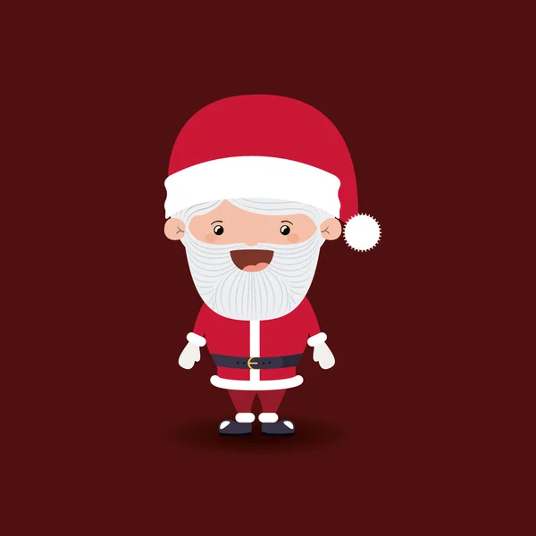 Vtipné vánoční charakter izolované ikony designu — Stockový vektor