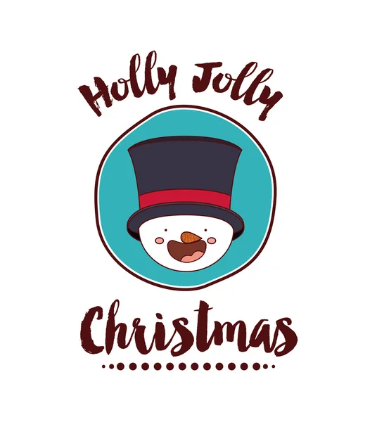 Personnage de Noël drôle icône isolée design — Image vectorielle