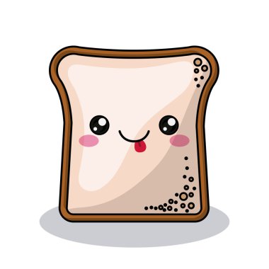 tost izole karakter simgesi tasarım