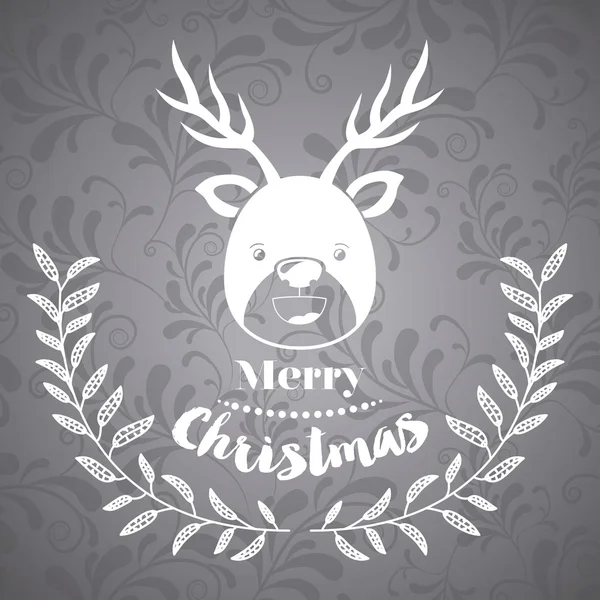 Cartel de Navidad con diseño de icono aislado — Vector de stock