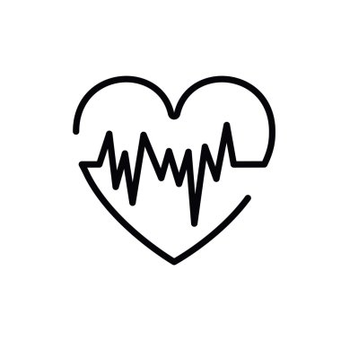 kalp atışı sembol simge izole