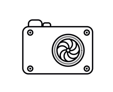 kamera fotoğraf izole simgesi