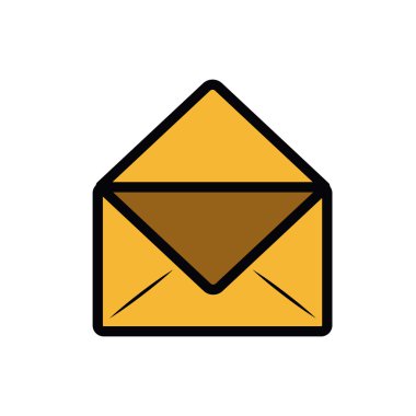 Zarf mektup simgesi tasarım izole