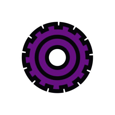 Dişli çark izole simgesi tasarım