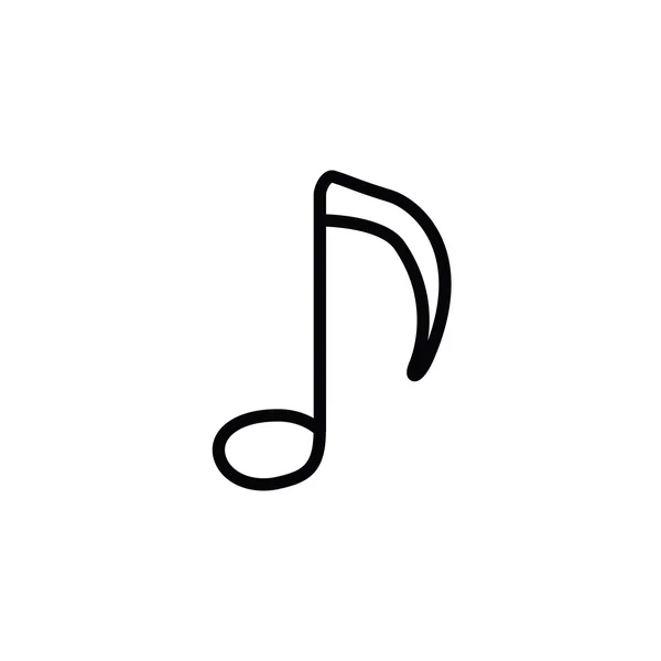 Nota musical diseño de icono aislado — Archivo Imágenes Vectoriales