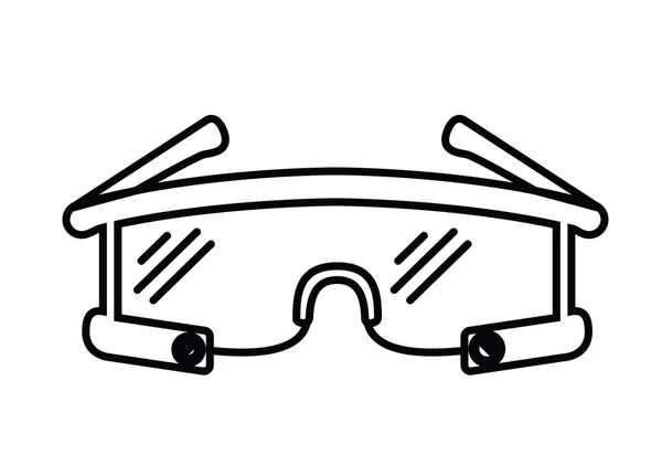 Smartglasses geïsoleerd pictogram ontwerp — Stockvector