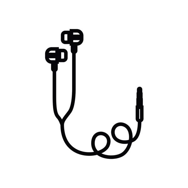 Słuchawki na białym tle ikona designu — Wektor stockowy