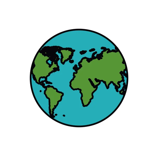 Planetjorden isolerade ikon design — Stock vektor