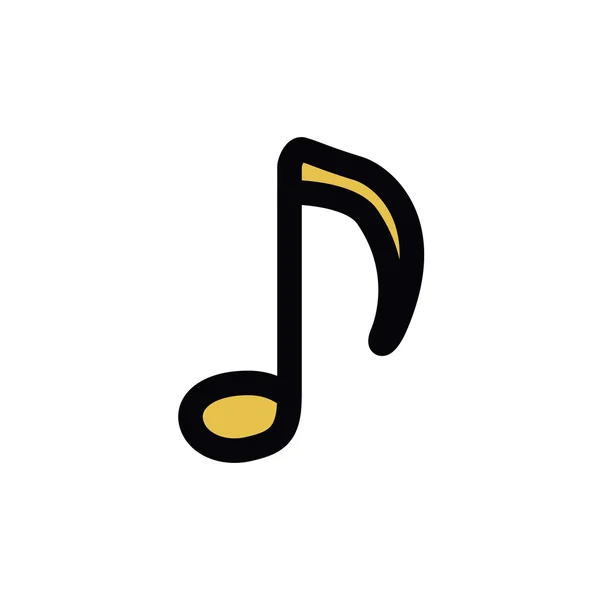 Music note isolated icon design — стоковый вектор