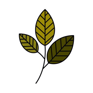 ağaç dalı ile izole simgesi tasarım bırakır