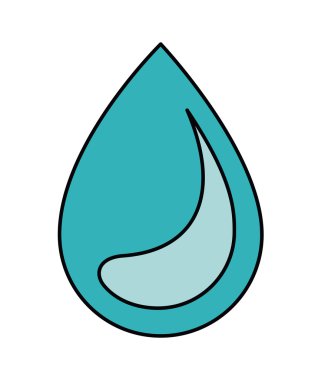 su damla izole simgesi tasarım