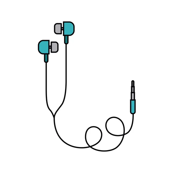 Earphones  isolated icon design — Stock Vector