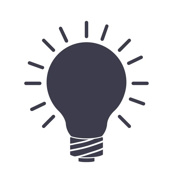 Desenho da lâmpada design ícone isolado — Vetor de Stock