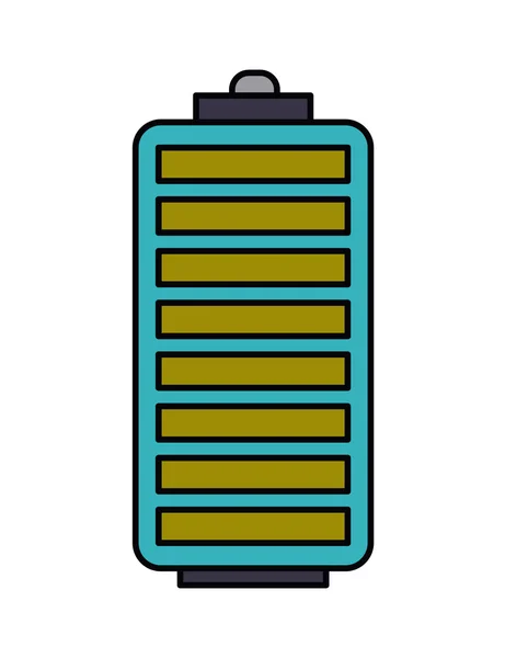 Niveau de batterie icône isolée design — Image vectorielle