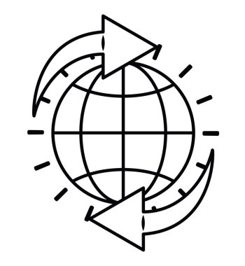 oklarla çizim gezegen simgesi tasarım izole