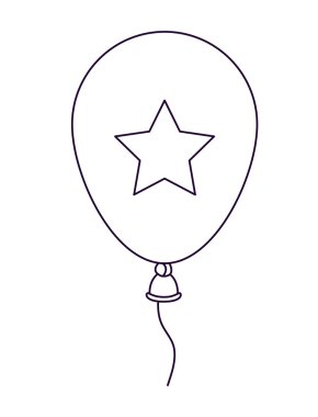 vatansever balon hava izole simgesi