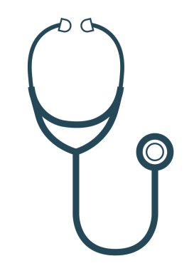 izole stetoskop simgesi tasarım