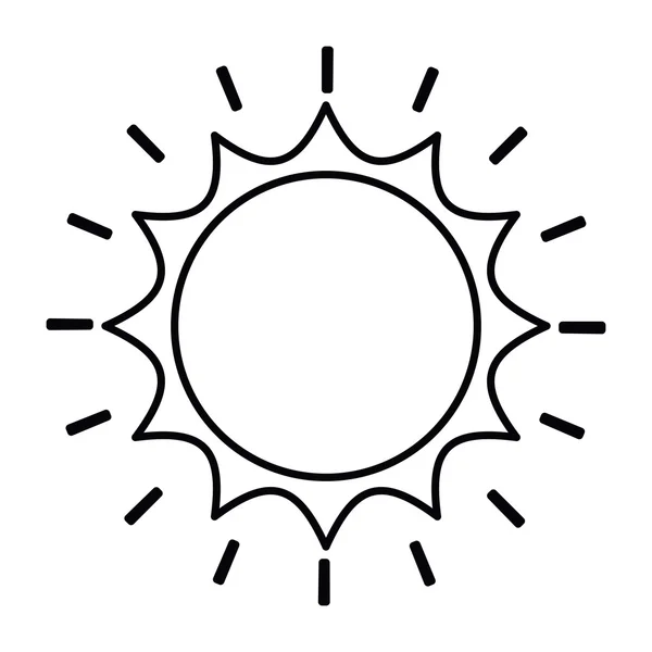 Sonne Zeichnung isolierte Icon Design — Stockvektor