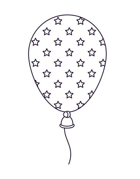 Ballon patriotique air isolé icône design — Image vectorielle