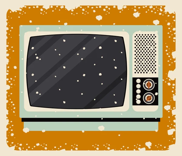 Affiche de télévision rétro isolé icône design — Image vectorielle