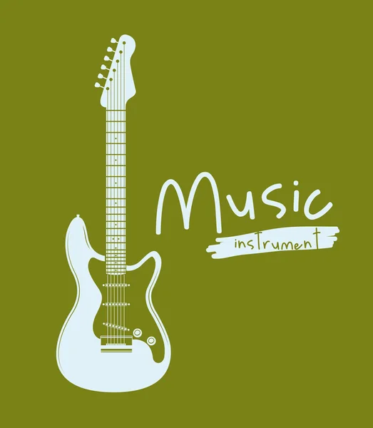 Guitar electric isolated icon design — Stock Vector