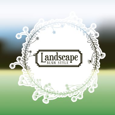 Yatay Çerçeve bulanıklık arka plan ile izole simgesi