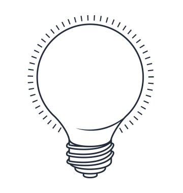 ampul çizim izole simgesi tasarım