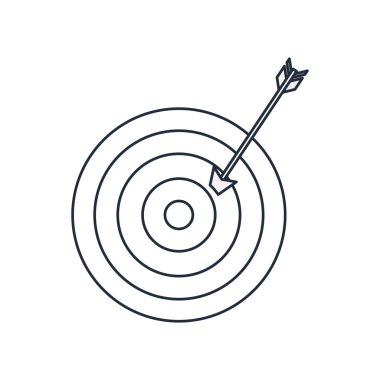 hedef izole ok simgesi tasarım ile