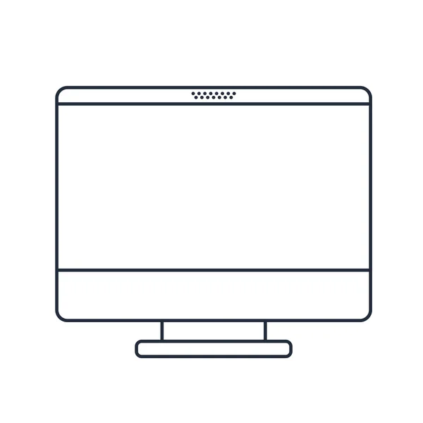 Projekt komputera pulpit ikona na białym tle — Wektor stockowy