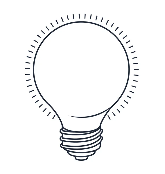 Bulb drawing isolated icon design — Stock Vector