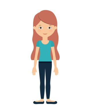 kadın ayakta izole simgesi tasarım