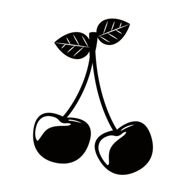 kiraz izole meyve simgesi tasarım