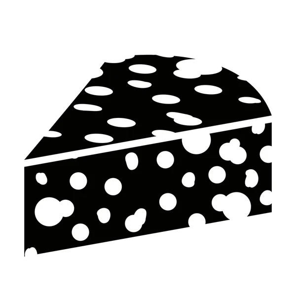 Κομμάτι τυρί απομονωθεί εικονίδιο σχεδιασμός — Διανυσματικό Αρχείο