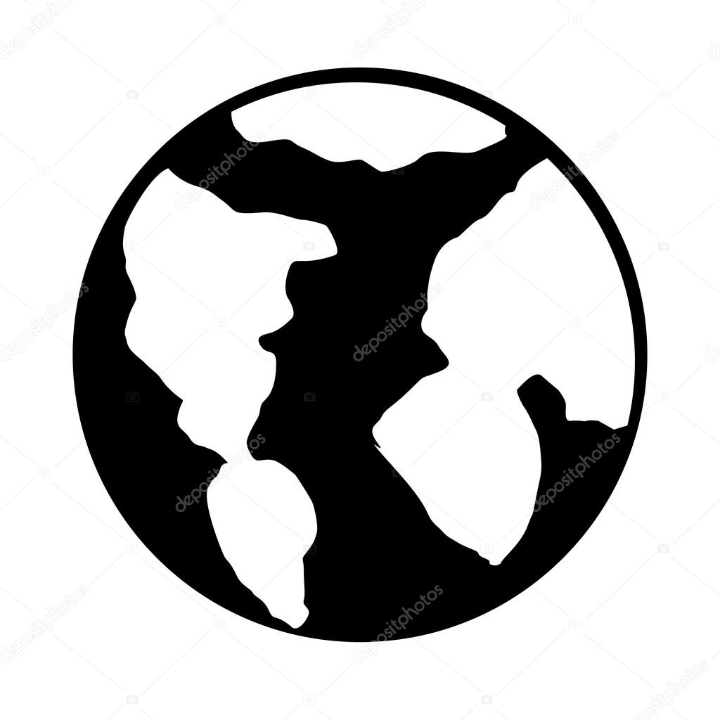 Terra Del Pianeta Isolato Disegno Dell Icona Vettoriali Stock C Grgroupstock 117008792