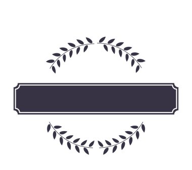 güzel çelenk şerit ile izole simgesi