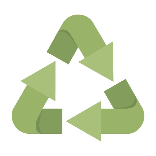 Nyilak recycle szimbólum izolált ikon tervezés — Stock Vector