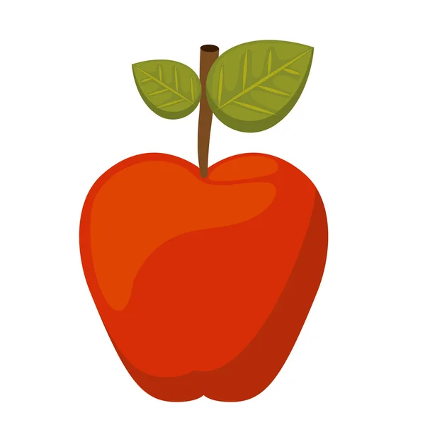 Manzana fresco icono aislado diseño — Vector de stock